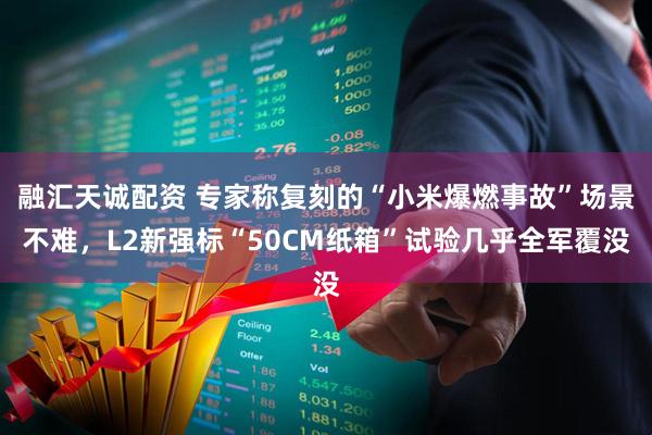 融汇天诚配资 专家称复刻的“小米爆燃事故”场景不难，L2新强标“50CM纸箱”试验几乎全军覆没